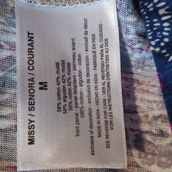 💙🌺Vintage America White Embellished Blouse with 3/4 Sleeves - Picture 6 of 12